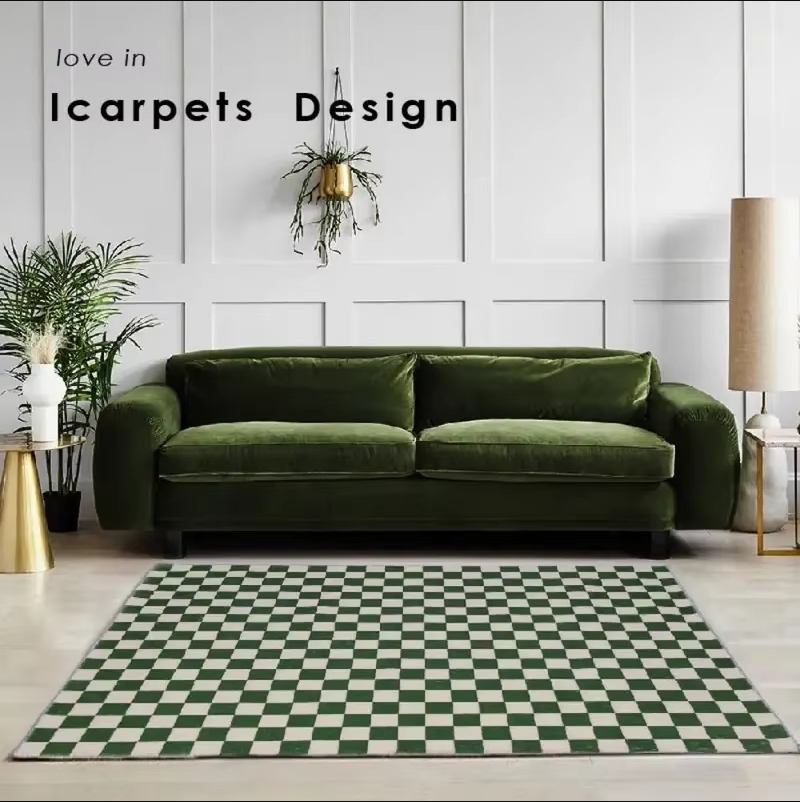 Electronics Repair Workstation - VIKAMA Checkerboard Carpet Living Room Modern