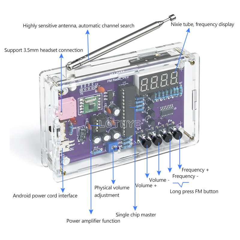 DIY Electronic Kit RDA5807S FM - Electronics Repair School 评论和价格