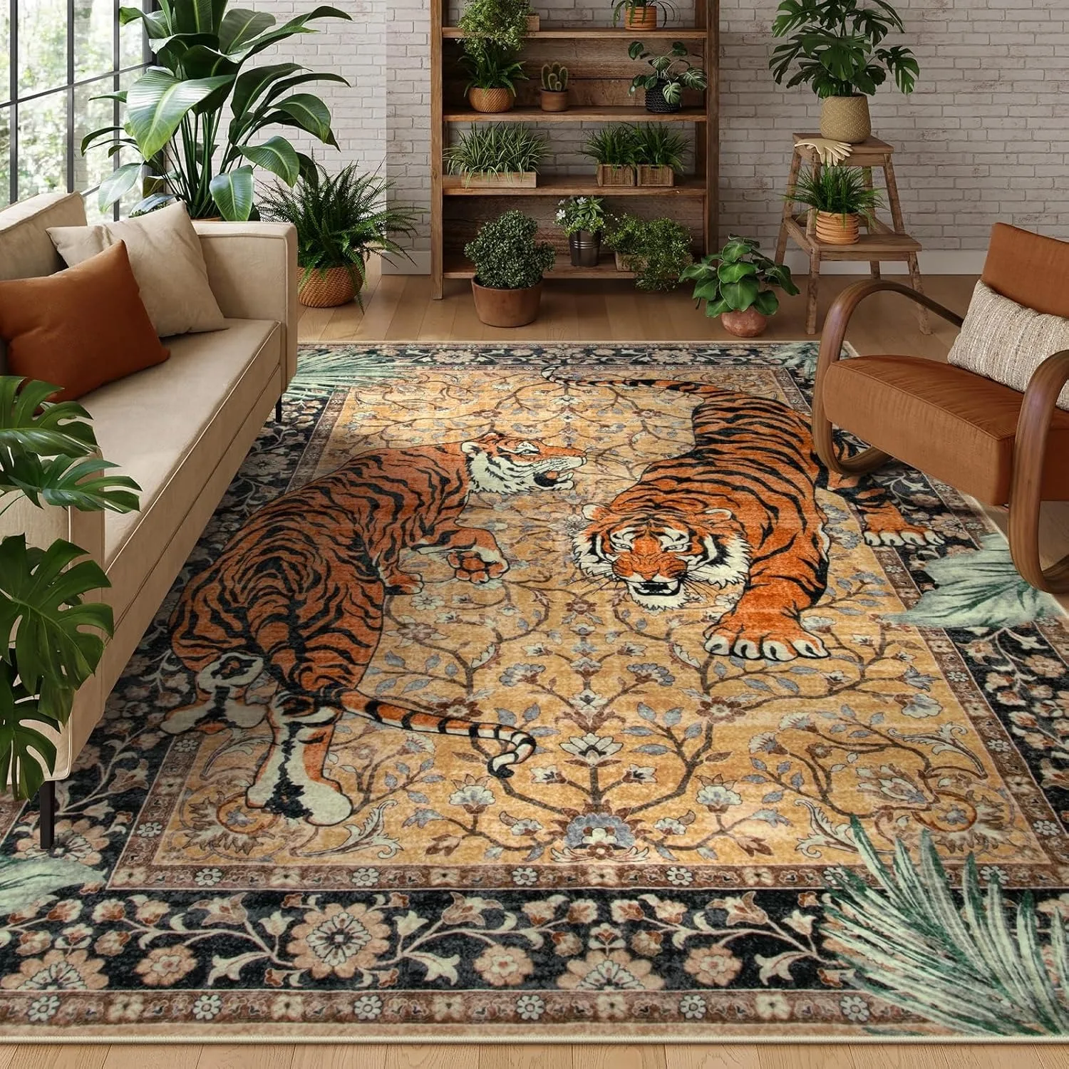 Jungle Tiger Rug for Living Ro - Electronics Repair Workstation 评论和价格
