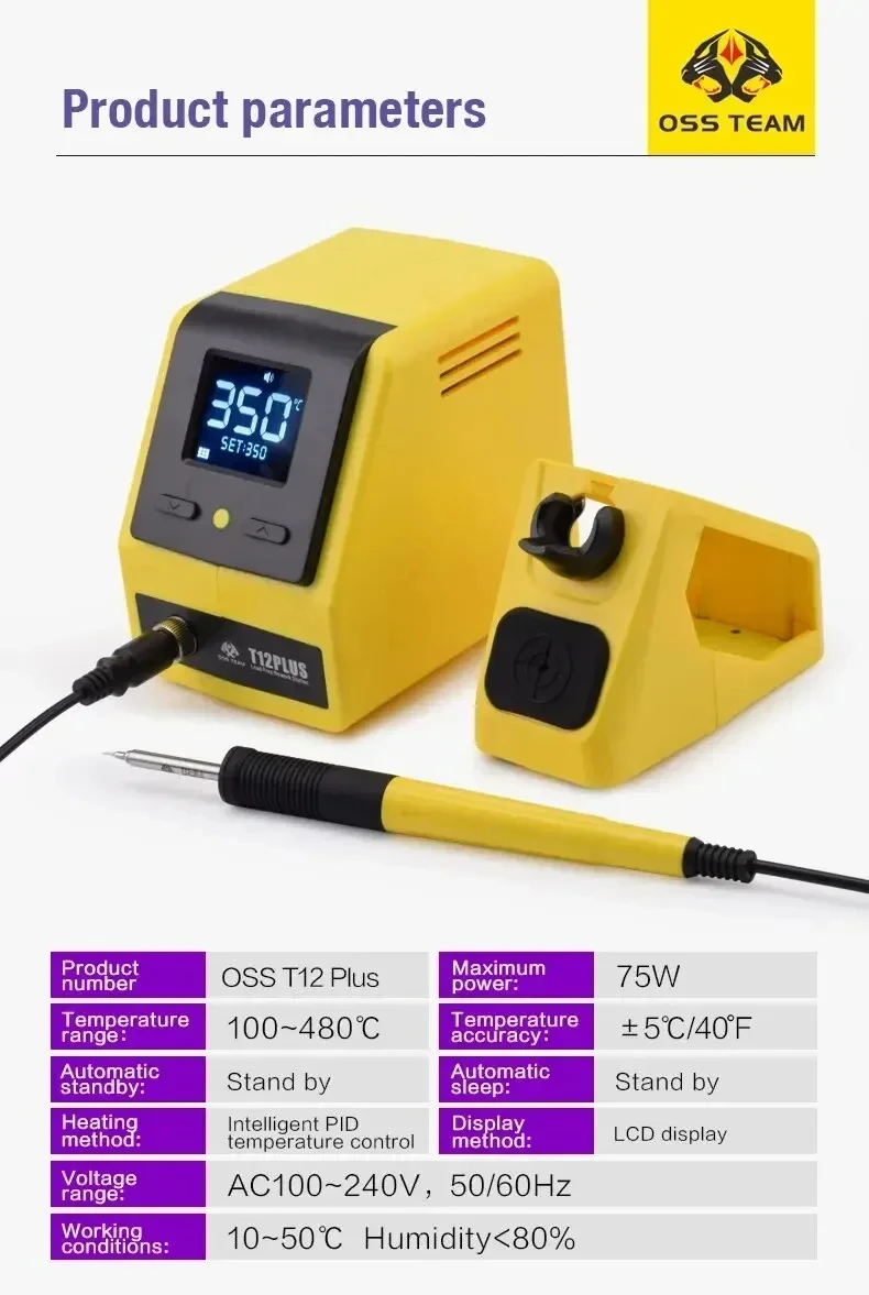 OSS T12 Plus Digital Soldering - Electronics Repair Plus 评论和价格