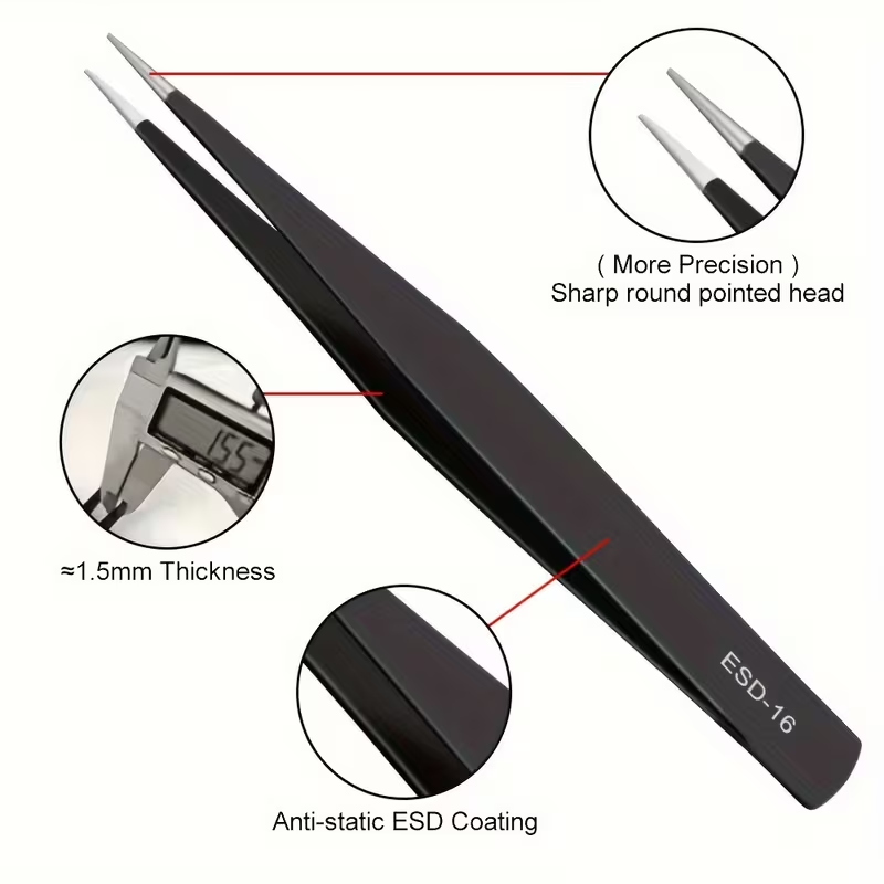 4Pcs ESD Precision Tweezer Set - Smd Tweezer Set 评论和价格