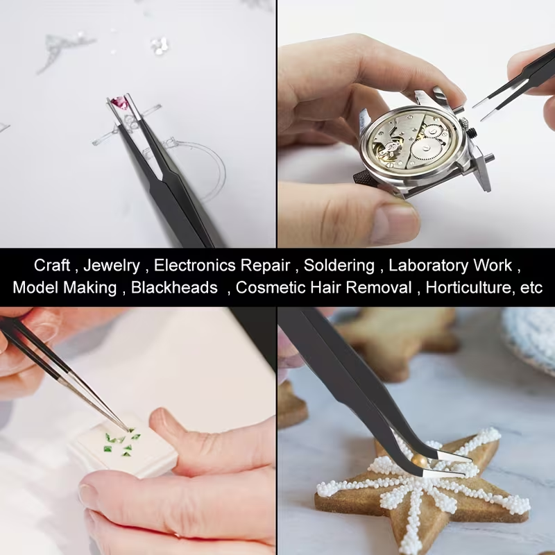 4Pcs ESD Precision Tweezer Set - Smd Tweezer Set 评论和价格